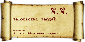Malobiczki Margó névjegykártya